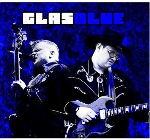 CD cover for Glas - Blue, featuring two musicians with guitars.