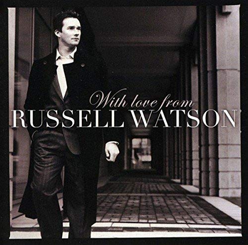 Russell Watson album cover: black and white portrait of a man in a suit.