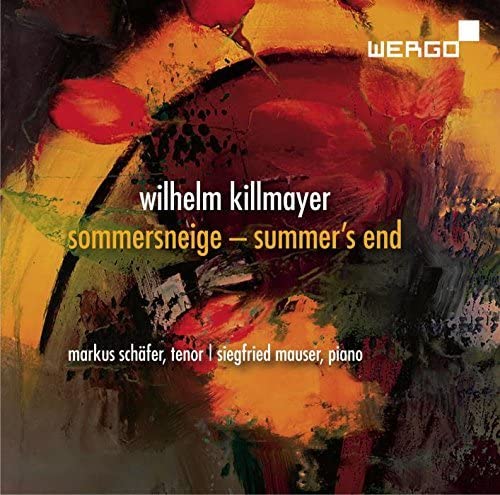 CD cover with abstract orange and green painting, text “Wilhelm Killmayer.”
