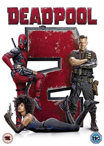 Deadpool 2 DVD cover featuring Deadpool, Cable, and Domino.
