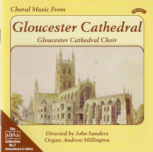 CD cover featuring Gloucester Cathedral and text details about choral music.