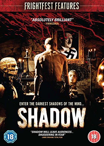 DVD cover for "Shadow" featuring a man and eerie, dark imagery.