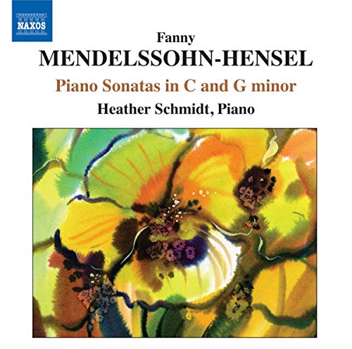 CD cover with abstract floral painting and composer/pianist names.