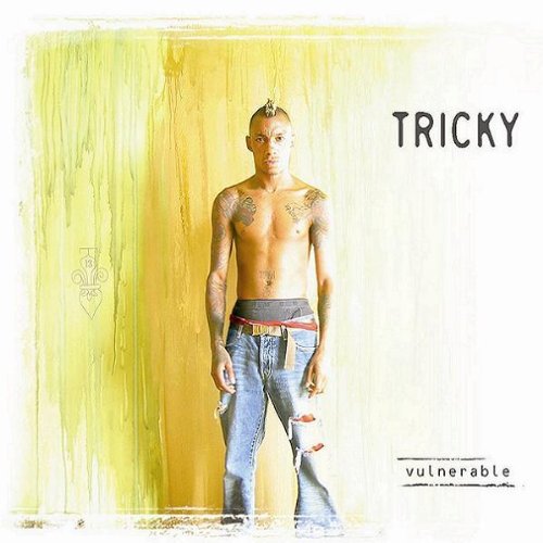 Album cover for Tricky’s “Vulnerable” featuring a shirtless man with tattoos.
