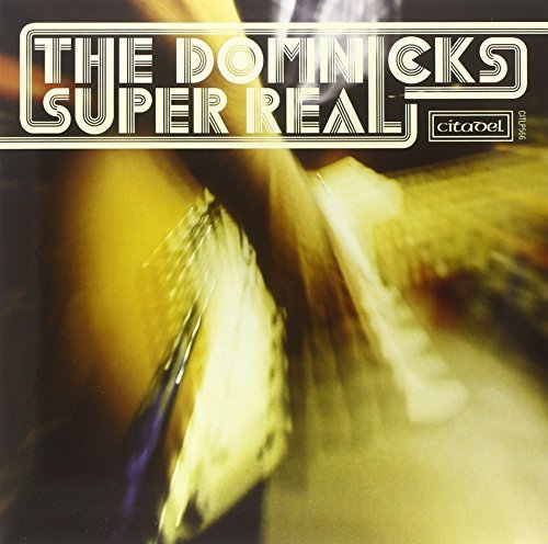 The Domnicks - Super Real" vinyl record cover with abstract golden imagery.