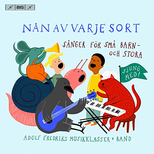CD cover: colorful illustration of animals and children making music.