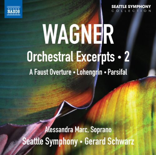 CD cover for Wagner’s Faust Overture by Seattle Symphony, abstract foliage.