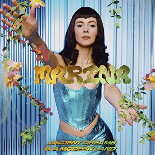 Album cover for Marina’s “Ancient Dreams In A Modern Land” featuring the artist.