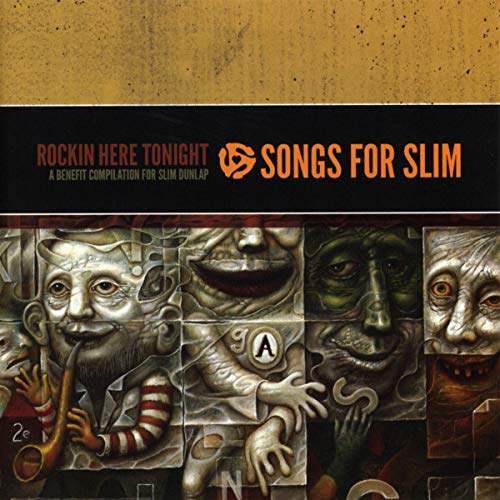 CD cover for "Songs For Slim" featuring surreal, fragmented portraiture.