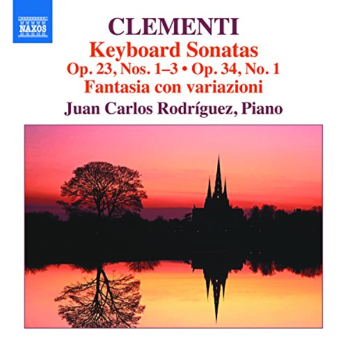 CD cover for Clementi keyboard sonatas performed by Juan Carlos Rodriguez.