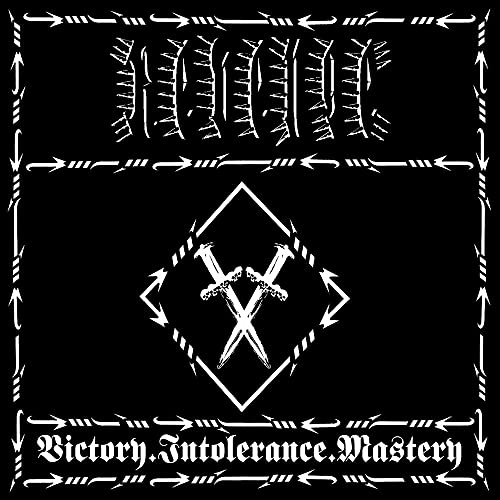 Black CD cover with white barbed wire border and crossed swords.