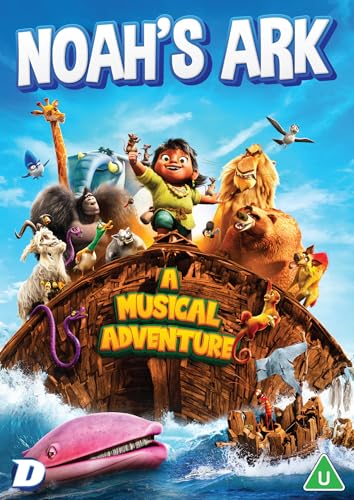 Noah's Ark DVD cover featuring cartoon animals on a wooden boat.