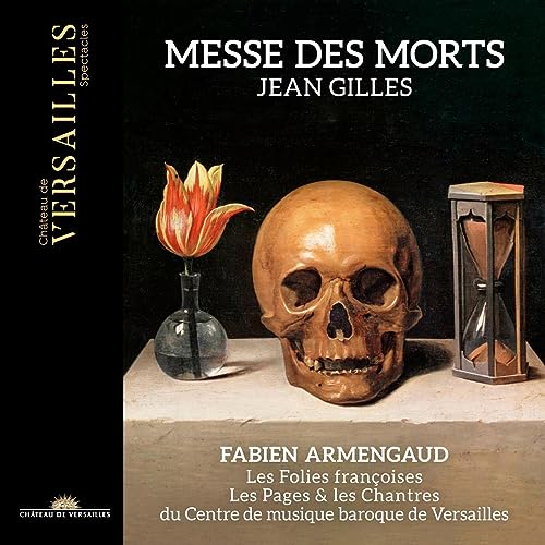CD cover with skull, flower, hourglass, and text: "Fabien Armengaud, Messe Des Morts.