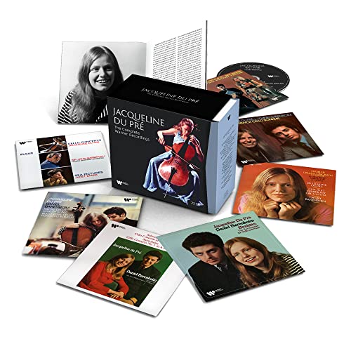 CD box set featuring cellist Jacqueline du Pré and album covers.