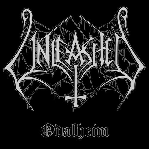 Black and white album cover with ornate, spiky band logo and name.