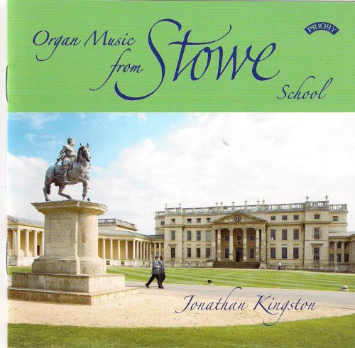 CD cover: Stowe School building with equestrian statue and text.