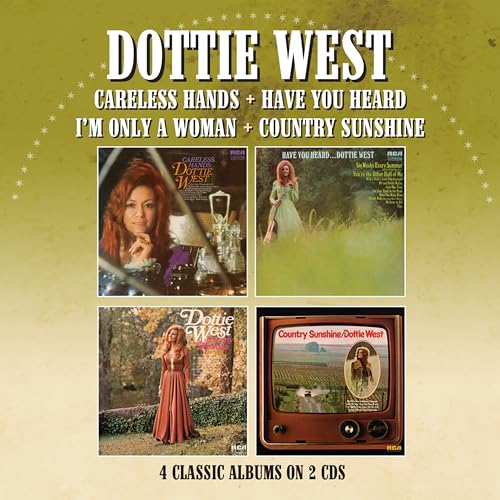 Dottie West CD cover featuring four album artworks and her portrait.