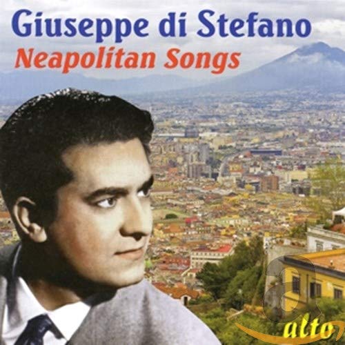 CD cover featuring Giuseppe di Stefano with a Naples cityscape backdrop.