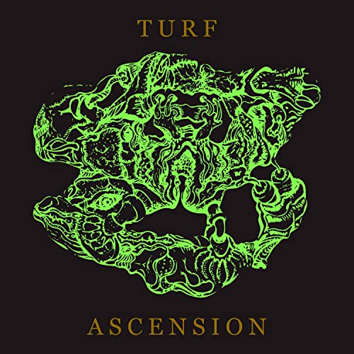 CD cover: abstract green sketch on black background, text “TURF ASCENSION”.