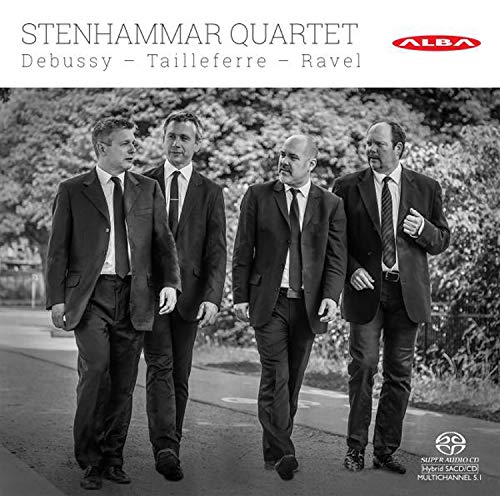 CD cover featuring four men in suits walking towards the viewer.