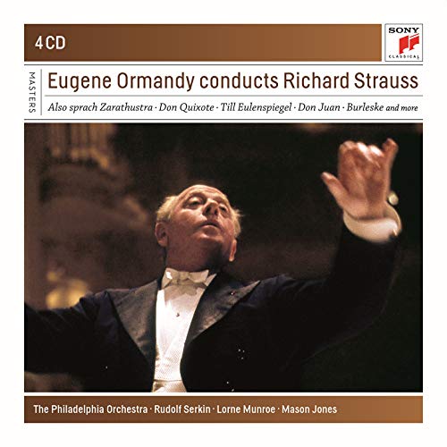 CD cover: Eugene Ormandy conducting, with orchestra image and text details.