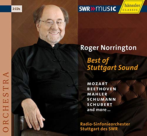 CD cover featuring conductor Roger Norrington and composers’ names.