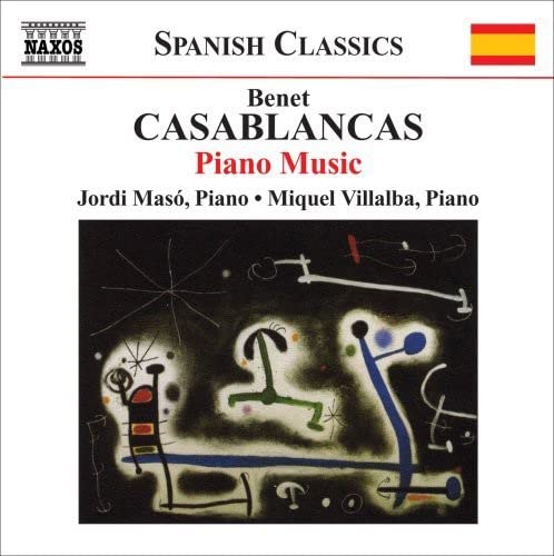 CD cover for “Casablancas: Piano Music” with abstract art.