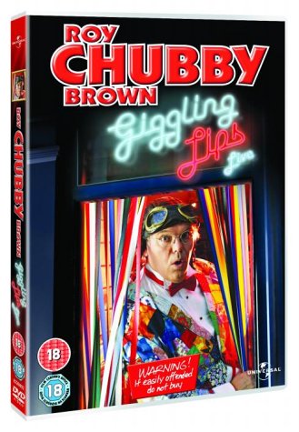 DVD cover for Roy Chubby Brown’s “Giggling Lips” comedy show.