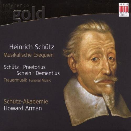CD cover: portrait of Heinrich Schütz, composer of funeral music.