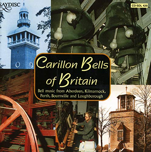 CD cover featuring bell towers, bells, and a carillon player.