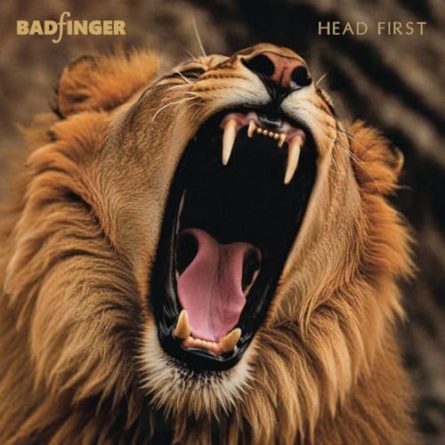Badfinger album cover: a roaring lion’s face with open mouth.