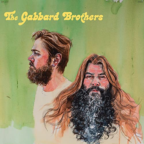 Painted album cover featuring two bearded men, “The Gabbard Brothers.”