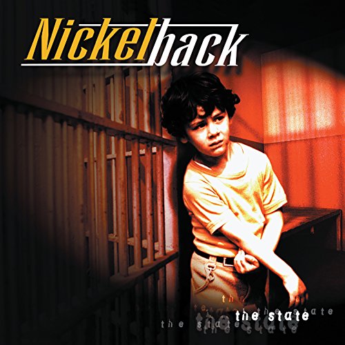 Nickelback album cover, "The State," featuring a young boy on stairs.