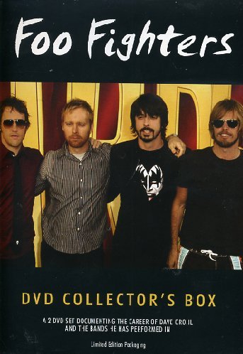 Foo Fighters band members on DVD collector’s box cover.
