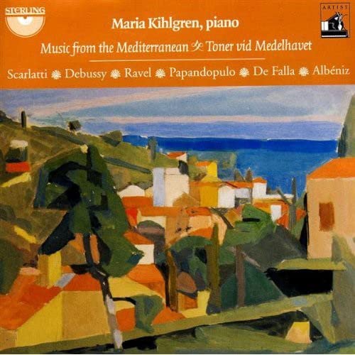 CD cover: Maria Kihlgren playing Scarlatti, Debussy, and Ravel.