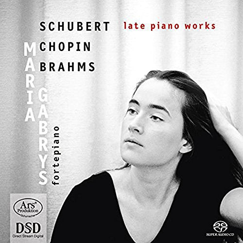 CD cover featuring pianist Maria Gabrys and composers’ names.
