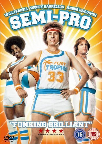 Semi-Pro" DVD cover featuring Will Ferrell and two basketball players.