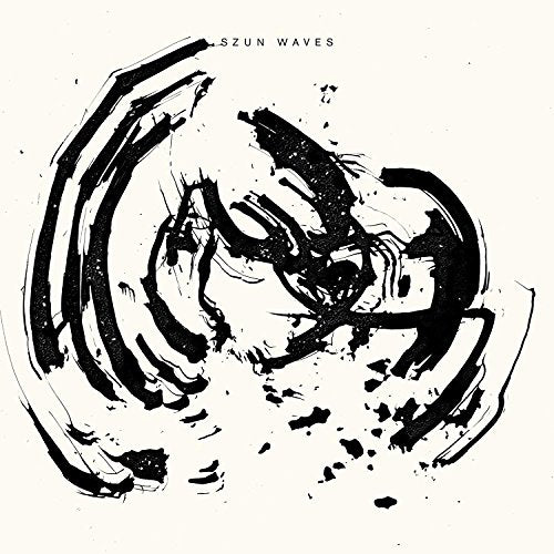 CD cover with abstract black brushstrokes on a cream background.