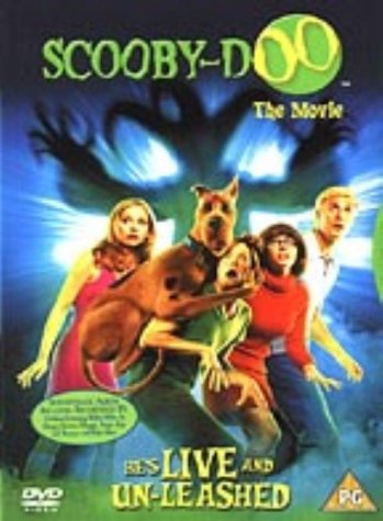 Scooby-Doo movie DVD cover with characters and a ghostly figure.