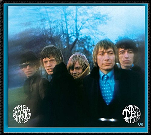 The Rolling Stones band members posing outdoors on the Between The Buttons album cover.