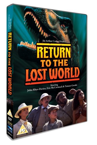 DVD cover for “Return to the Lost World” featuring a dinosaur and cast.