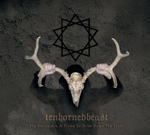 CD cover with deer skull, antlers, and a black star symbol on dark background.