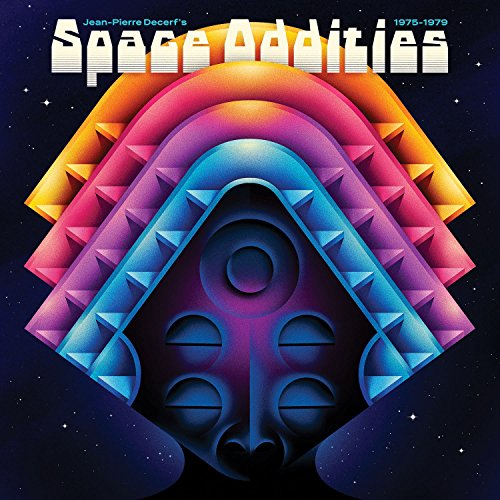 Album cover for āSpace Odditiesā by Jean-Pierre Decerf, featuring abstract face.