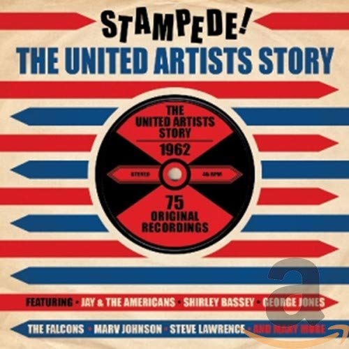CD cover for "Stampede! The United Artists Story (1962)" with red and blue design.