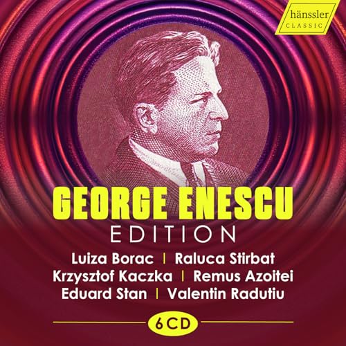CD cover featuring a portrait of composer George Enescu in sepia tones.