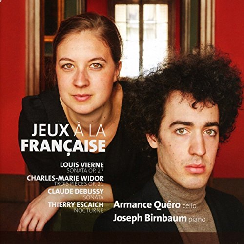 CD cover featuring portraits of a woman and man with musical text.