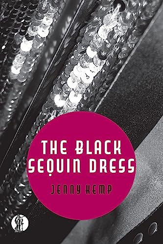 Book cover: "The Black Sequin Dress" with sparkly black sequins background.
