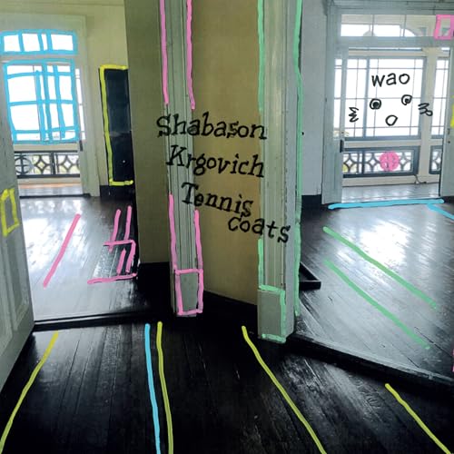 Album cover for "Wao" by Shabason, Krgovich, Tenniscoat, with colorful lines.
