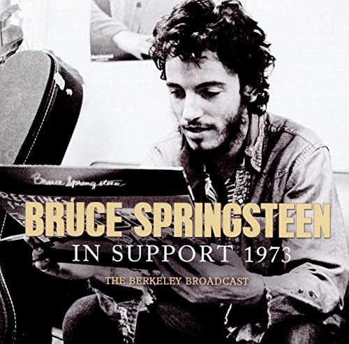 Bruce Springsteen album cover, "In Support 1973", black and white portrait.