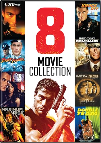 DVD cover featuring Jean-Claude Van Damme in eight action movie stills.